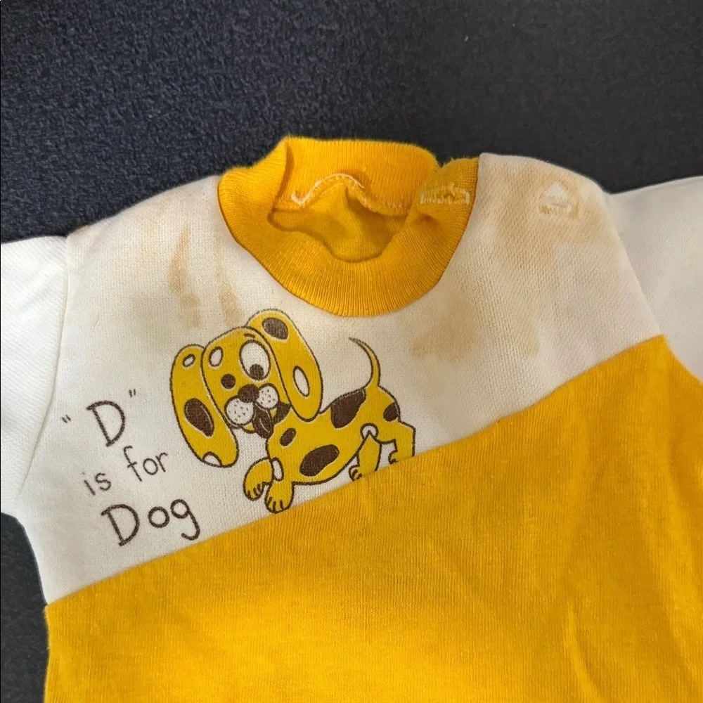 Yellow and White Kids One Piece Sears 1970’s